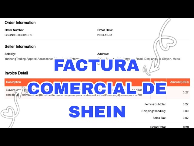 como facturar en shein