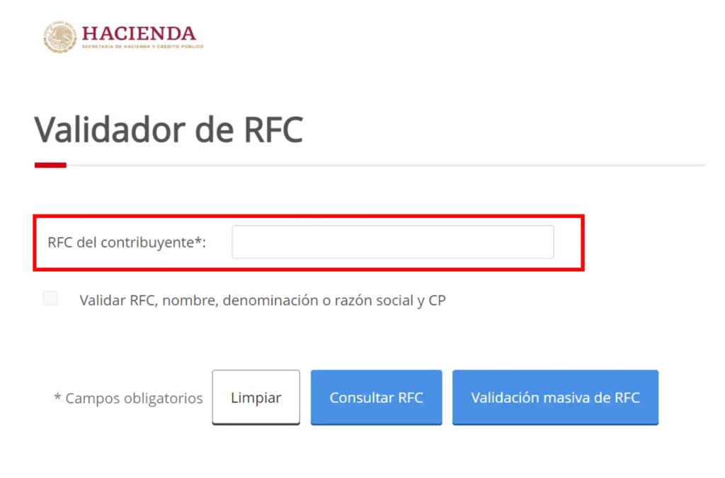 RFC válido y susceptible de recibir facturas