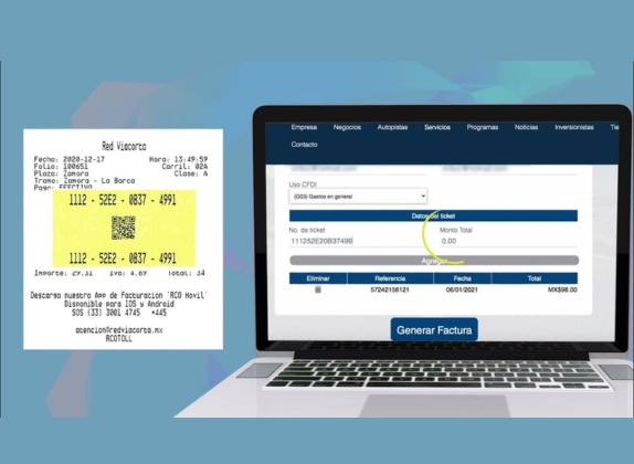 cómo facturar tickets de casetas
