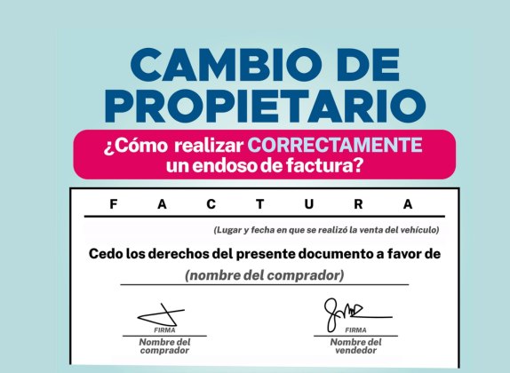 como hacer cambio de propietario sin factura endosada