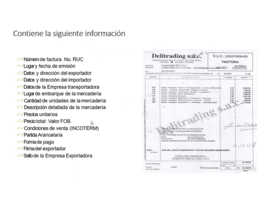 factura de comercio exterior