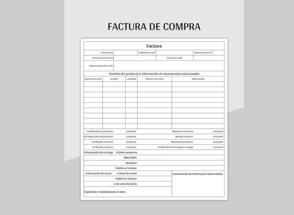 factura de compra y venta