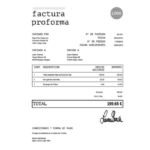 factura proforma modelo