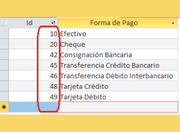 formas de pago facturas